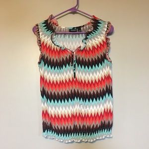 a.n.a multicolored no sleeve shirt